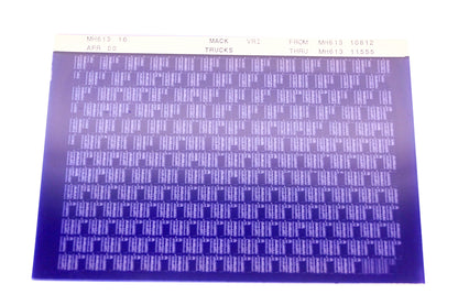 Mack MH613 16 MH61310812 - MH61311555 VRI Microfiche NOS