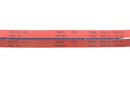 Mack CH613 147, CH613 147-1 CH613108888 - CH613109322 VRI Microfiche Lot of 2 NOS