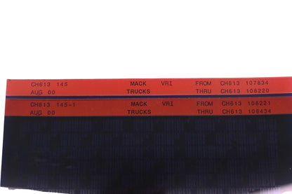 Mack CH613 145, CH613 145-1 CH613107834 - CH613108434 VRI Microfiche Lot of 2 NOS