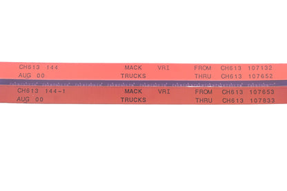Mack CH613 144, CH144-1 CH613107132 - CH613107833 VRI Microfiche Lot of 2 NOS