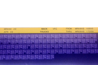 Mack MR688 20 MR688S16695 - MR688S17209 VRI Microfiche NOS
