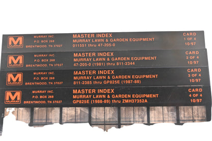 Murray AN002-95 Master Index Lawn & Garden Equipment Rev:12/97 Microfiche Lot