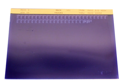 Mack R600 2 MR600 S/G 4934 - MR60099992 VRI Microfiche NOS