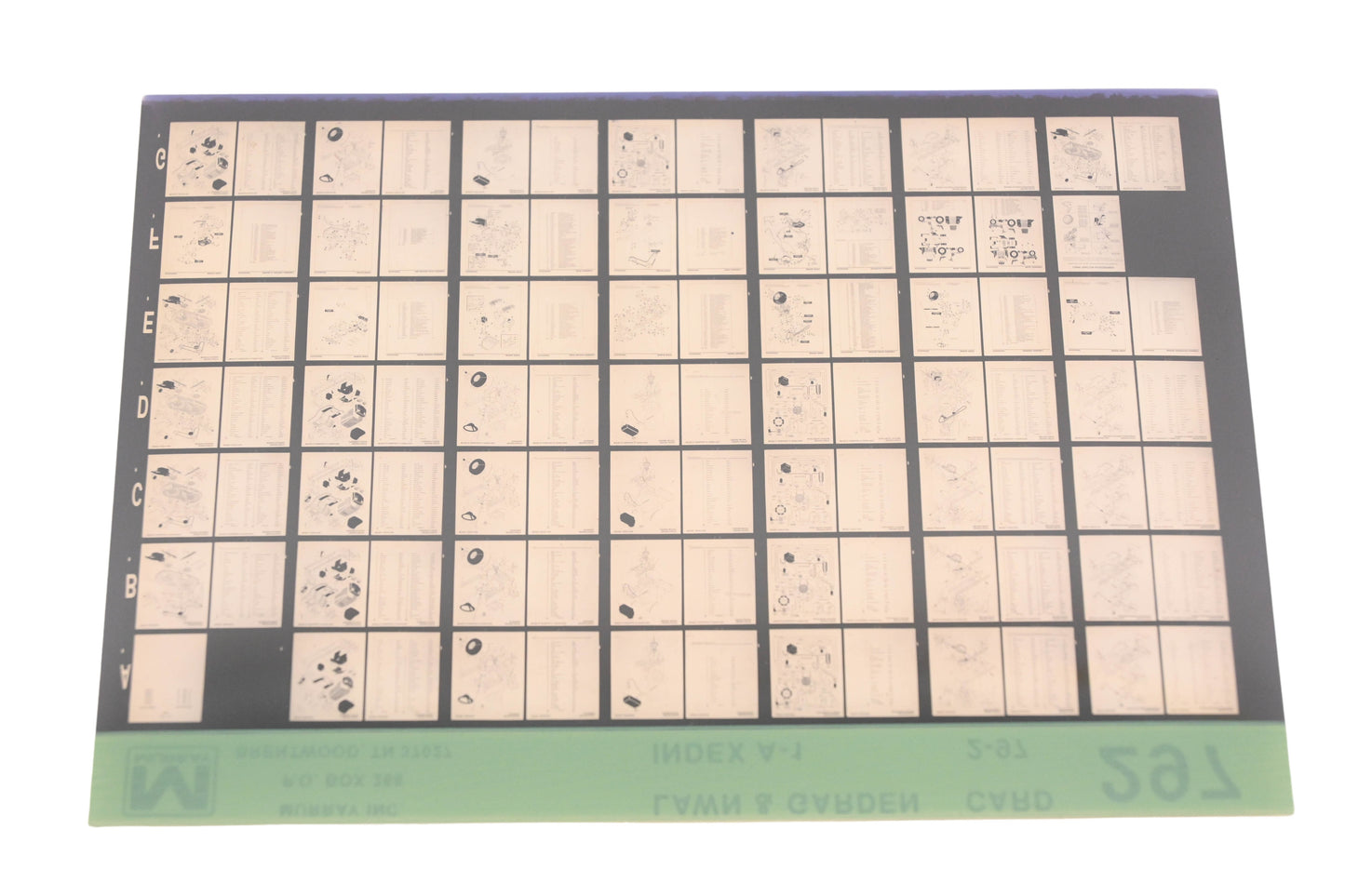 Murray 297 Lawn & Garden Index A-1 Rev:2/97 Microfiche