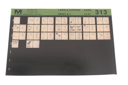 Murray 313 Lawn & Garden Index A-1 Rev:10/97 Microfiche