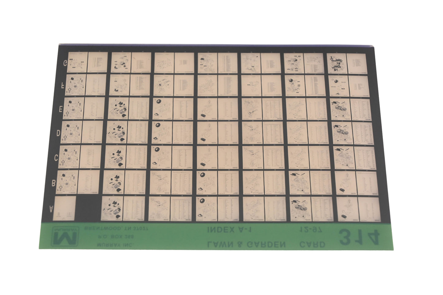 Murray 314 Lawn & Garden Index A-1 Rev:12/97 Microfiche