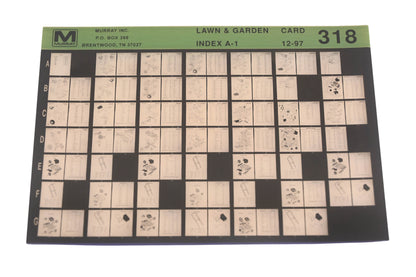 Murray 318 Lawn & Garden Index A-1 Rev:12/97 Microfiche