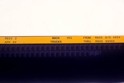 Mack R600 2 MR600 S/G 4934 - MR60099992 VRI Microfiche NOS