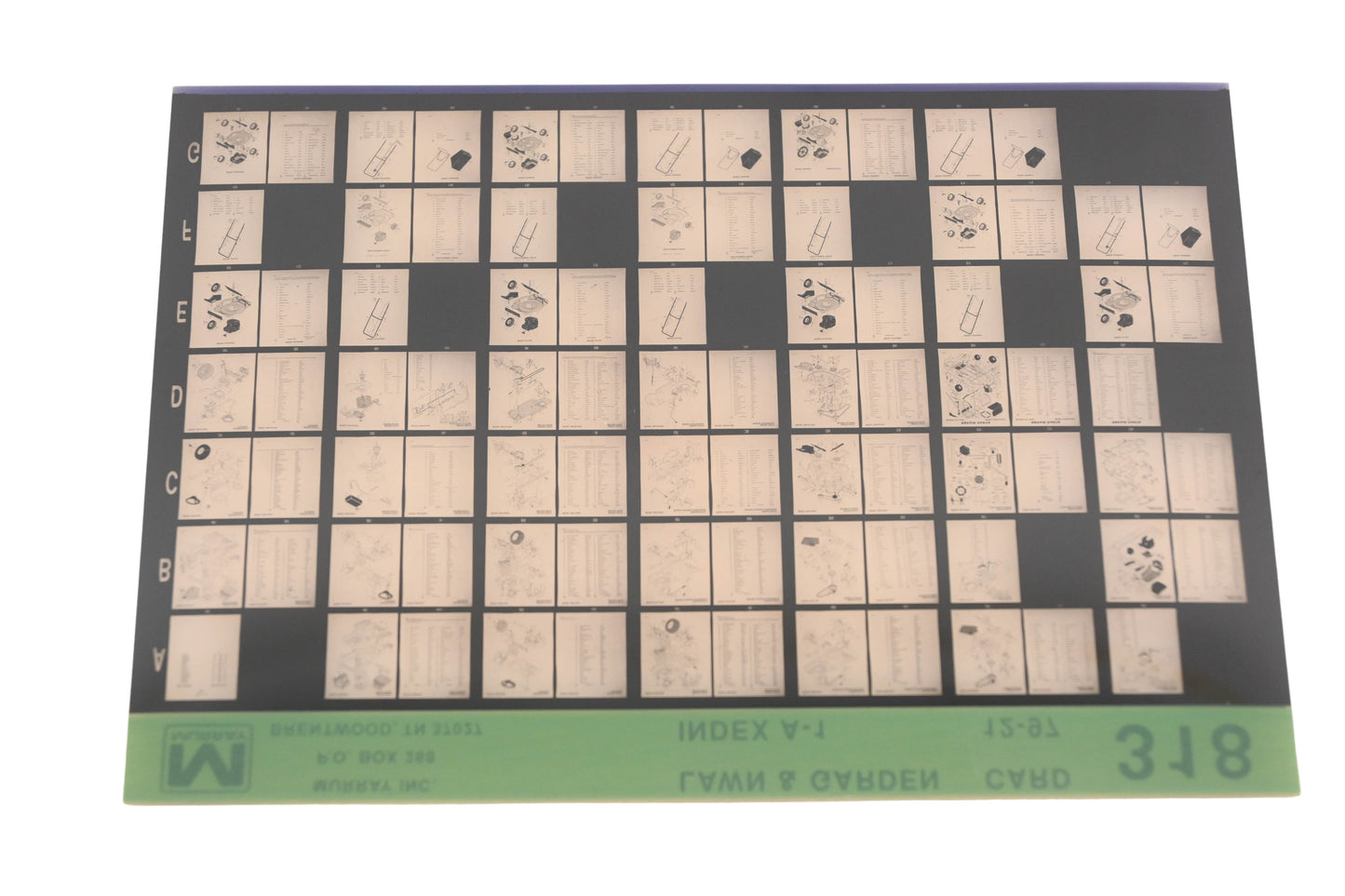 Murray 318 Lawn & Garden Index A-1 Rev:12/97 Microfiche