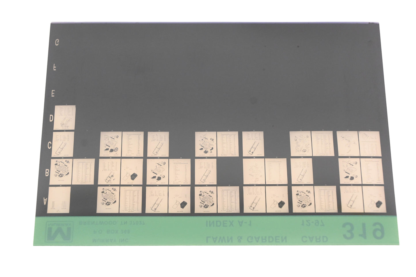 Murray 319 Lawn & Garden Index A-1 Rev:12/97 Microfiche