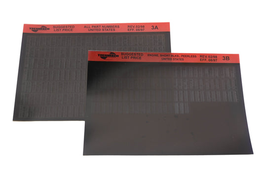 OEM Tecumseh 3A, 3B US Part Number Suggested List Price Rev:2/98 EFF:8/97 Microfiche Lot