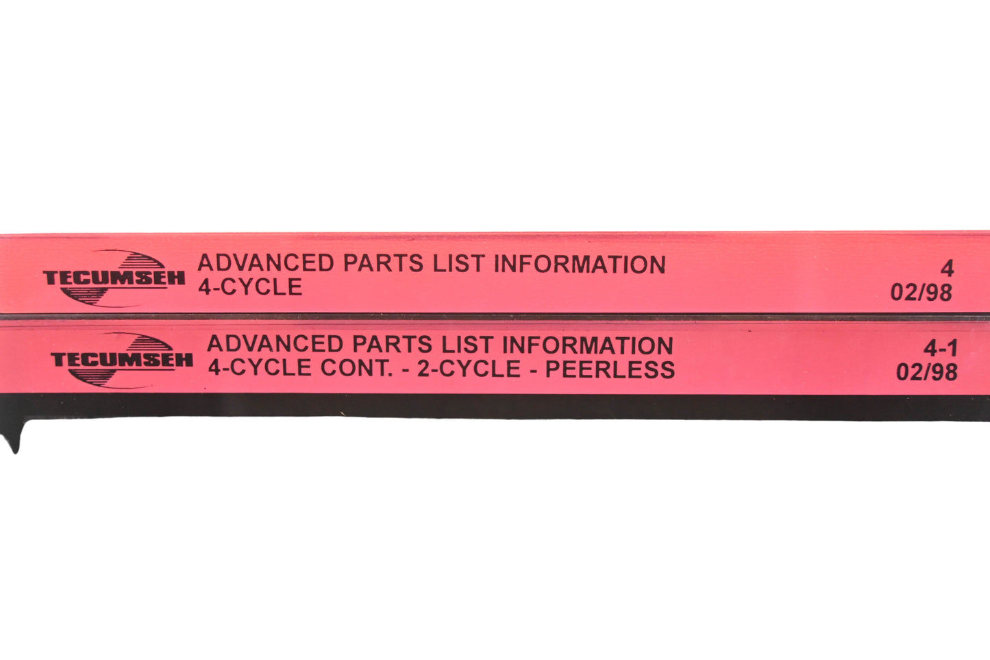 OEM Tecumseh 4, 4-1 4-Cycle Advanced 2-Cycle Peerless Parts List Information Rev:2/98 Microfiche Lot