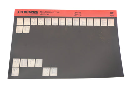 OEM Tecumseh 8F 4-Cycle Vertical LEV100 LEV115 Rev:4/97 Microfiche