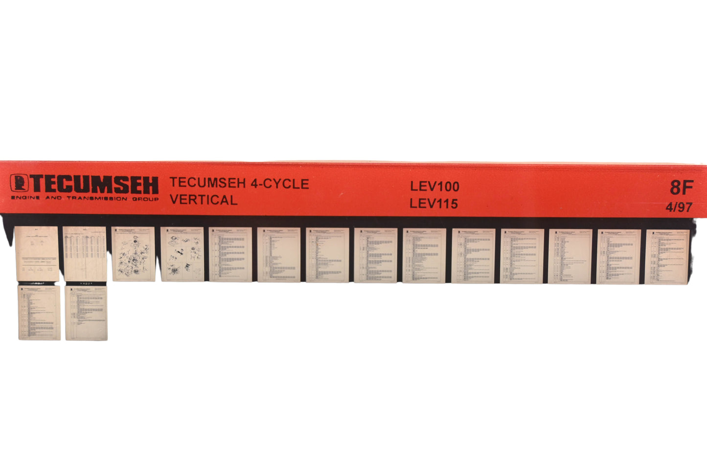 OEM Tecumseh 8F 4-Cycle Vertical LEV100 LEV115 Rev:4/97 Microfiche