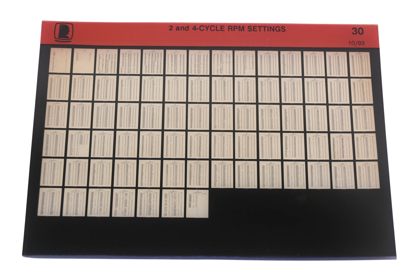 OEM Tecumseh 30 2/4-Cycle RPM Settings Rev:10/93 Microfiche
