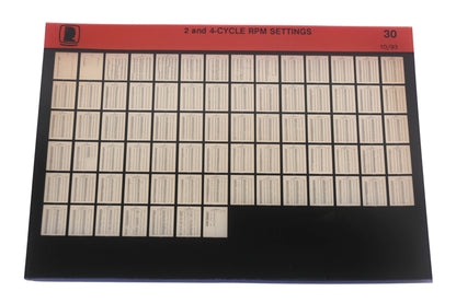 OEM Tecumseh 30 2/4-Cycle RPM Settings Rev:10/93 Microfiche
