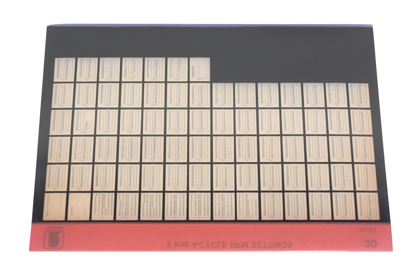 OEM Tecumseh 30 2/4-Cycle RPM Settings Rev:10/93 Microfiche