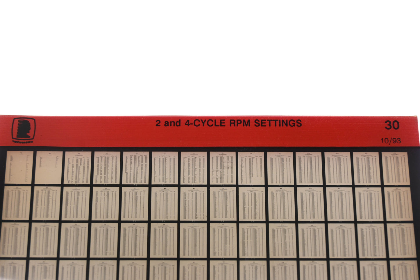 OEM Tecumseh 30 2/4-Cycle RPM Settings Rev:10/93 Microfiche