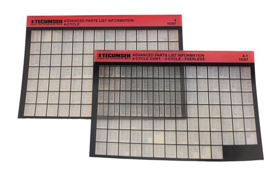 OEM Tecumseh 4, 4-1 4-Cycle Advanced 2-Cycle Peerless Parts List Information Rev:10/97 Microfiche Lot