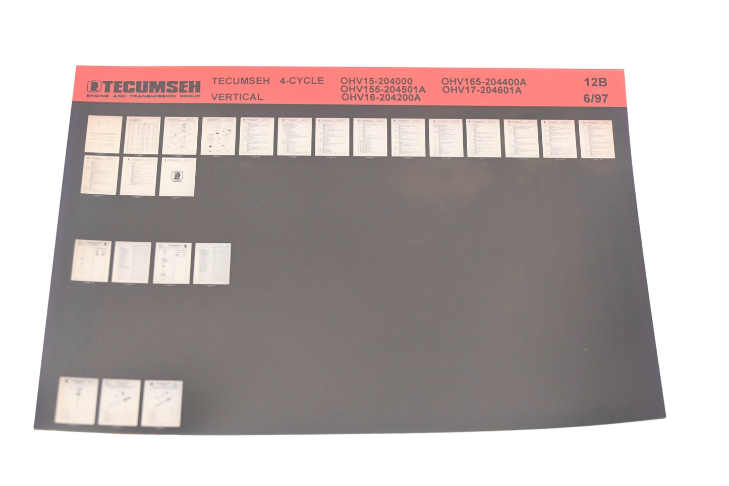 OEM Tecumseh 12B 4-Cycle Vertical OHV Rev:6/97 Microfiche