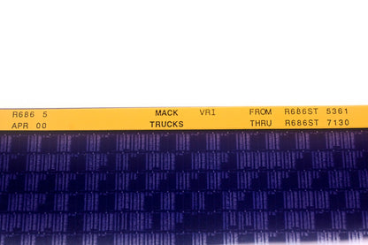 Mack R686 5 R686ST5361 - R686ST7130 VRI Microfiche NOS