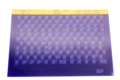 Mack R686 7 R686ST8769 - R686ST1086 Veri Microfiche NOS