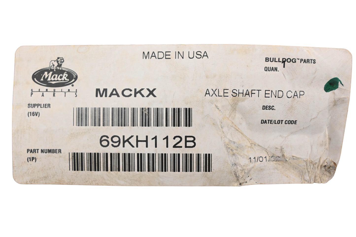 Mack 69KH112B Flanged Axle Cap NOS