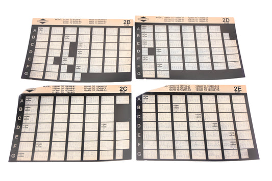 OEM Briggs & Stratton 2B, 2C, 2E Model Info Rev:3/98 Microfiche Lot