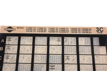 OEM Briggs & Stratton 3C Model Info Rev:1/98 Microfiche