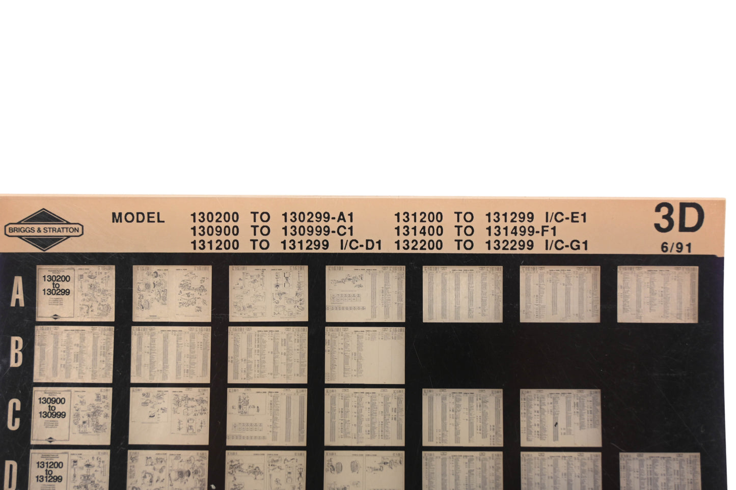 OEM Briggs & Stratton 3D Model Info Rev:6/91 Microfiche