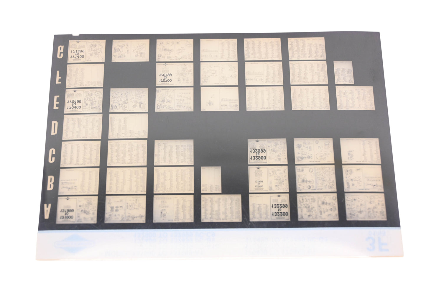 OEM Briggs & Stratton 3F Model Info Rev:1/95 Microfiche