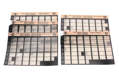 OEM Briggs & Stratton 8B, 8C, 8F Model Info Rev:1/98 Microfiche Lot