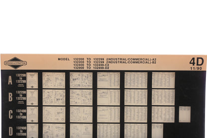 OEM Briggs & Stratton 4D Model Info Rev:11/90 Microfiche