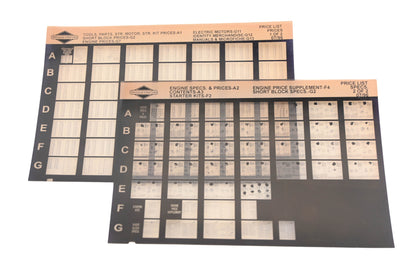 OEM Briggs & Stratton AN002-158 Engine Specs & Price List Rev:7/96 Microfiche Lot
