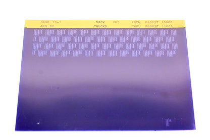 Mack R690 15-1 R690ST10900 - R690ST11001 VRI Microfiche NOS
