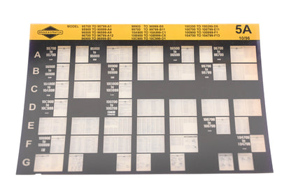 OEM Briggs & Stratton 5A Model Info Rev:10/96 Microfiche