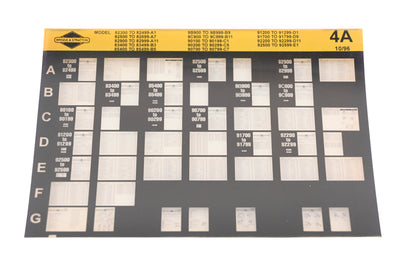 OEM Briggs & Stratton 4A Model Info Rev:10/96 Microfiche
