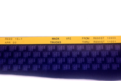 Mack R690 15-1 R690ST10900 - R690ST11001 VRI Microfiche NOS