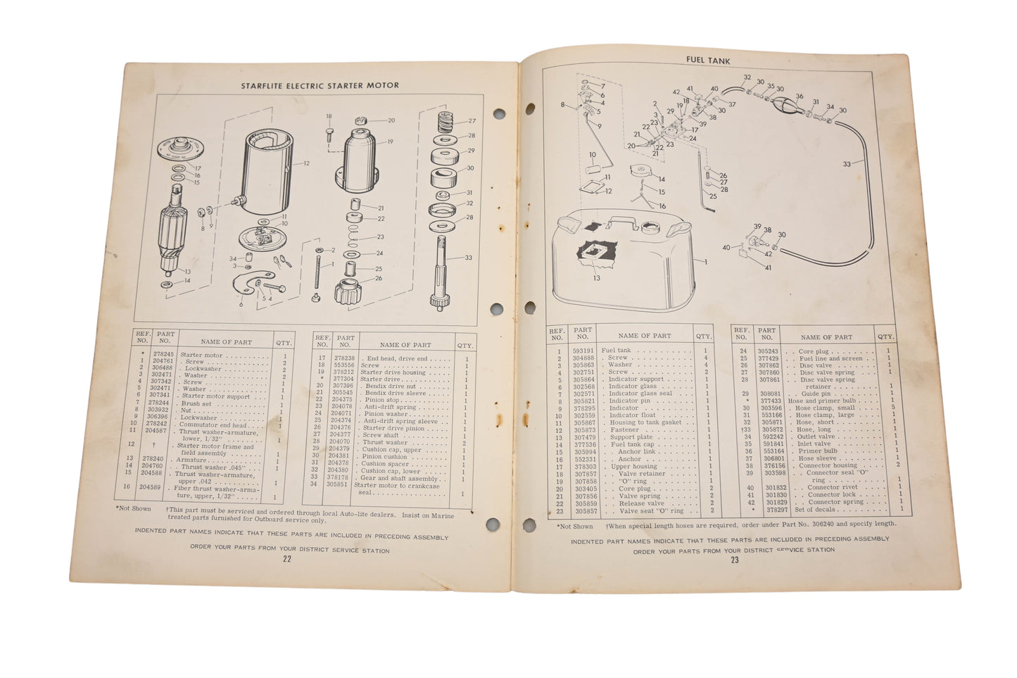 Evinrude 2672 1961 Starflite 75 Electric 50524/50225 Parts List Catalog