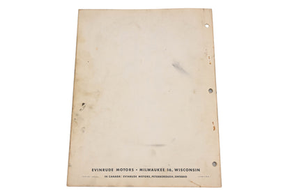 Evinrude 2672 1961 Starflite 75 Electric 50524/50225 Parts List Catalog