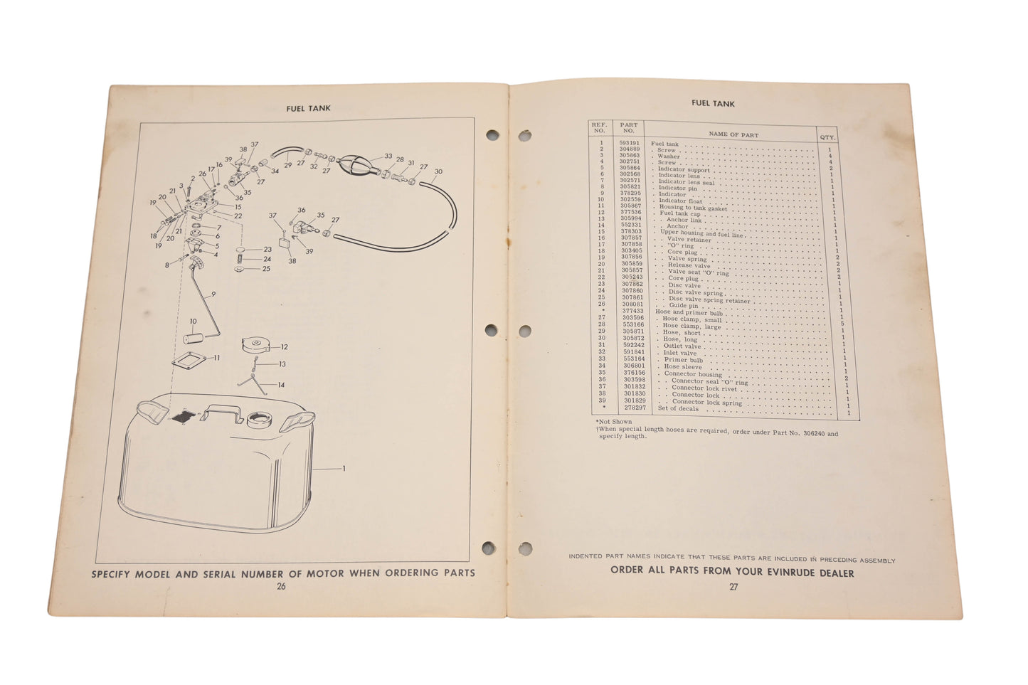 Evinrude 278451 1963 Starflite 75hp 75382E/75383E/75392E/75393E Parts Catalog