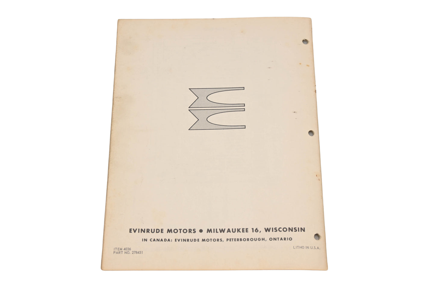 Evinrude 278451 1963 Starflite 75hp 75382E/75383E/75392E/75393E Parts Catalog