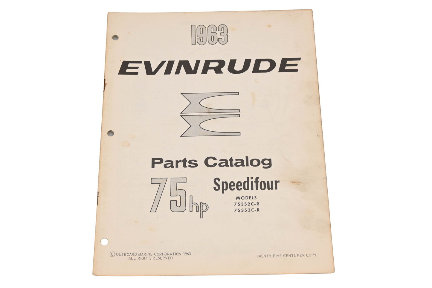 Evinrude 278450 1963 Speedfour 75hp 75352C-R/75353C-R Parts Catalog