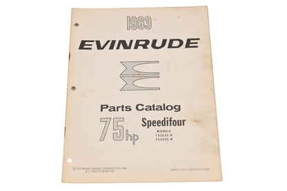 Evinrude 278450 1963 Speedfour 75hp 75352C-R/75353C-R Parts Catalog