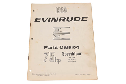 Evinrude 278450 1963 Speedfour 75hp 75352C-R/75353C-R Parts Catalog