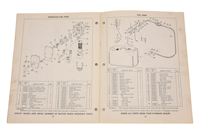 Evinrude 278450 1963 Speedfour 75hp 75352C-R/75353C-R Parts Catalog