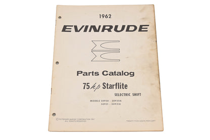 Evinrude 278385 1962 Starflite 75hp Electric Shift 50930/50931-A Parts Catalog