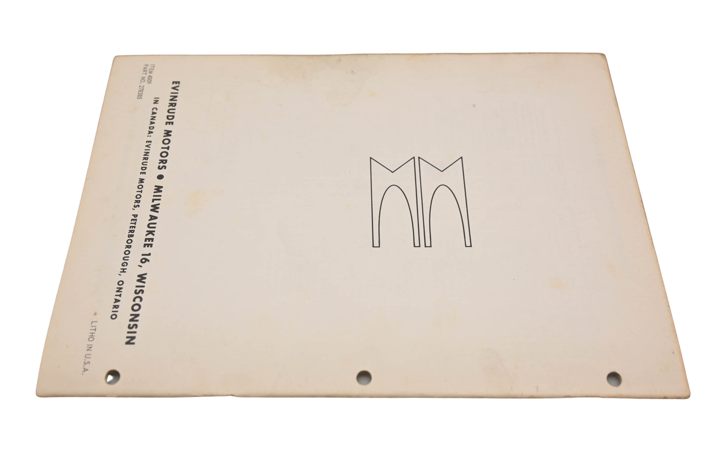 Evinrude 278385 1962 Starflite 75hp Electric Shift 50930/50931-A Parts Catalog