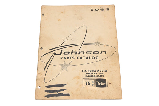 Johnson 379276 1963 Sea-Horse 75hp Electromatic V4A-V4AL-15E Parts Catalog