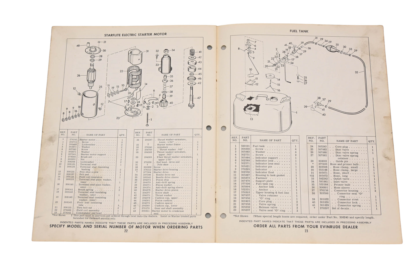 Evinrude 278384 1962 Starflite 75hp 50528B-50529B Parts Catalog